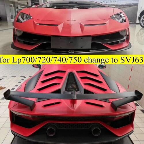 SVJ63 bodykit for Lamborghini LP700 720 740 750 to SVJ63 bodykits front & rear bumper side skirts hood rear spoiler wing lip