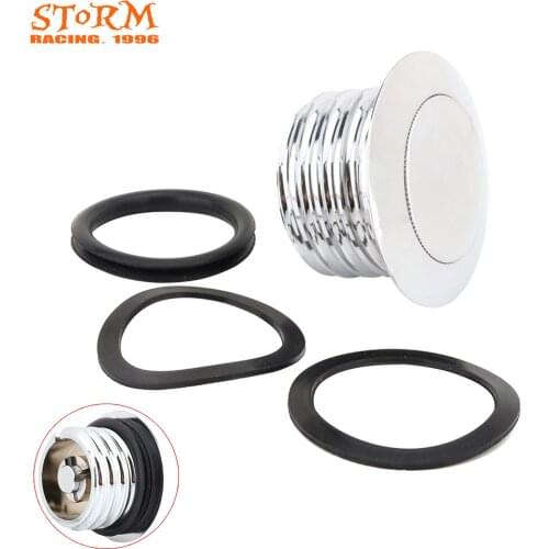 Motorcycle CNC Gas Cap Fuel Tank Cover Push UP For Harley Davidson Sportster Super Glide Touring Road King 1982-UP