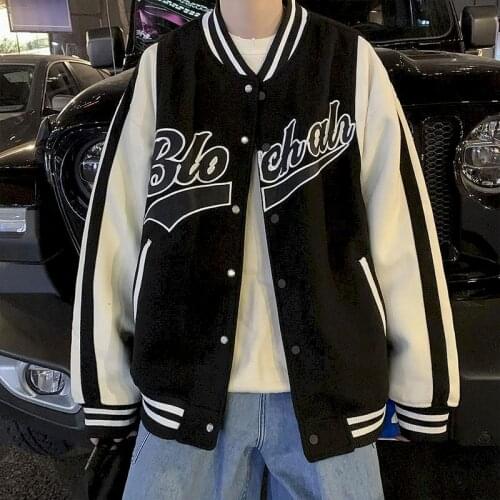 Thick Baseball Jacket Men Patchwork Letter Patch Casual Cozy College Style Bomber Coats High Street Harajuku Streetwear Women