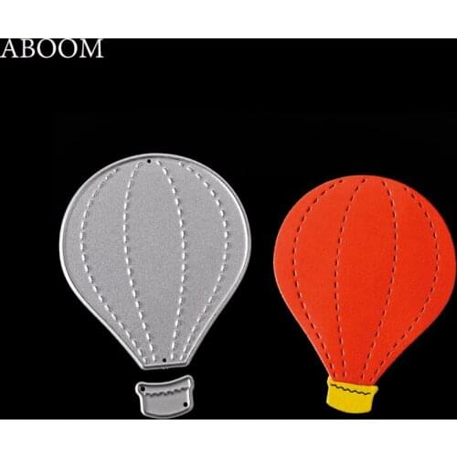 ABOOM 2PCS Fire Balloon Pattern Metal Cutting Dies Stencils For Scrapbooking Craft Dies DIY Photo Album Decorative Die Cut Mold