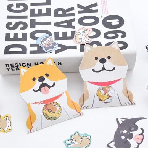 30pcs/pack Cute Dog Shiba Inu Akita Husky Label Stickers Decorative Stationery Stickers Scrapbooking DIY Diary Album Stick Label