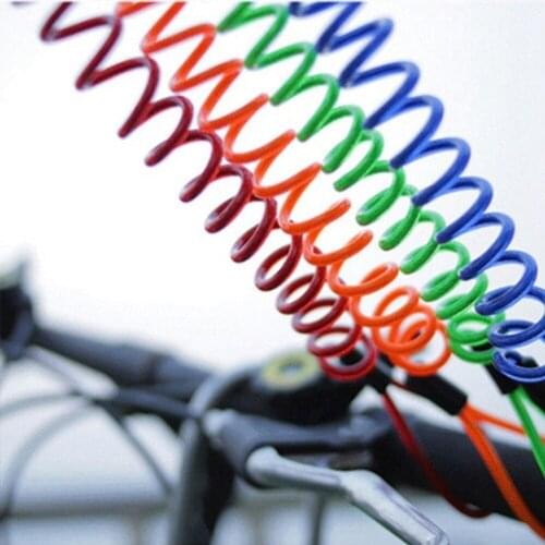 1.5M/1.2M Bike Spring Cable Lock Anti-Theft Rope Alarm Disc Lock Bicycle Security Reminder Motorcycle Theft Protection