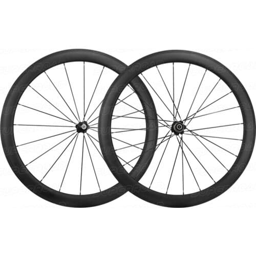 25mm Wide 50mm Deep Full Carbon Road Bike Clincher Wheelset With Novatec 271 Hubs