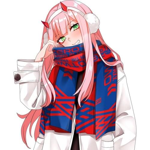 DARLING in the FRANX theme Cosplay Zero Two Scarf Winter Warm Scarf Second element Anime bib Halloween Gift essential suit new