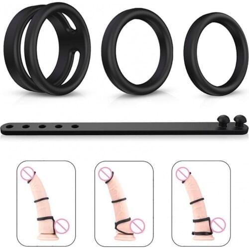 OLO Penis Rings Cock Rings Penis Sleeve Penis Trainer Delay Ejaculation High Elasticity Time Lasting Sex Toys for Men