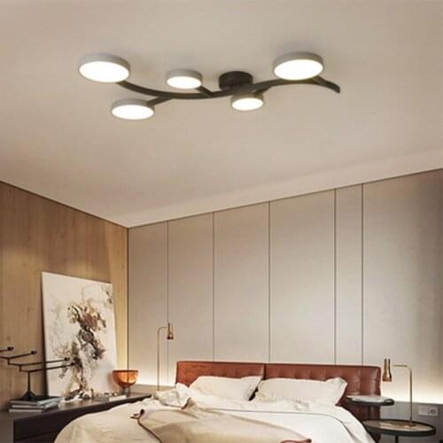 Modern branch-shaped LED bedroom dining room ceiling lamp hotel living room corridor aisle wrought iron lighting direct sales