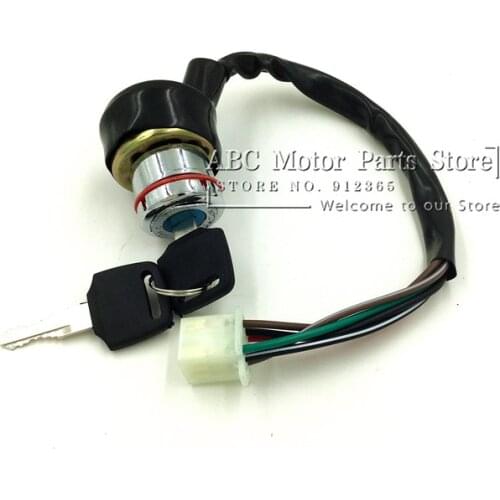 Steel Electric Switch Ignition Switch Lock head light switch 6 wire ATV Go Kart Motorcycle Spare Parts