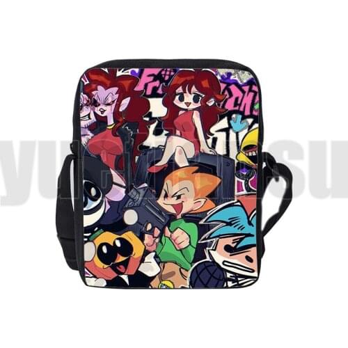 3D Cartoon Hot Game Friday Night Funkin Handbags Bags for Teenage Shoulder Bag Crossbody Pack Children Purses Women Waist Packs