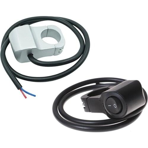 Universal Aluminum Alloy Motorcycle Handlebar Headlight On/Off Switch Button Connector switch Motorbike Accessories 2-Wire 7/8in
