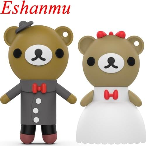 Wedding Bear Usb Flash Drive Waterproof Cute 4GB 8GB 16GB 32GB 128GB 256GB Usb Stick Pendrive Gift Usb Disk