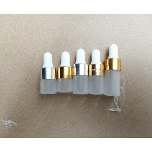 100pcs/lot 1ml 2ml 3ml Glass Essential Oil Bottles Frosted dropper bottle Mini Glass Sample Vials bottles Container