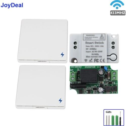 433MHz Universal AC 110V 220V 1CH Wireless RF Remote Control Switch Transmitter For Bedroom Ceiling Led Lights Wall Lamp Control
