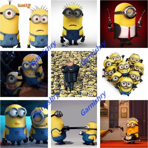 5D Diy Diamond Painting Anime Mosaic Diamond Embroidery Full Cross Stitch Kits Cute Yellow Character Cartoon Home Decor
