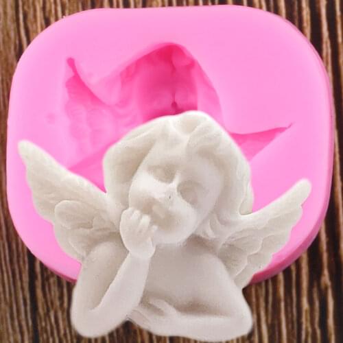 Angel Baby Silicone Mold DIY Cupcake Topper Fondant Molds Cake Decorating Tools Soap Polymer Clay Candy Chocolate Gumpaste Mould