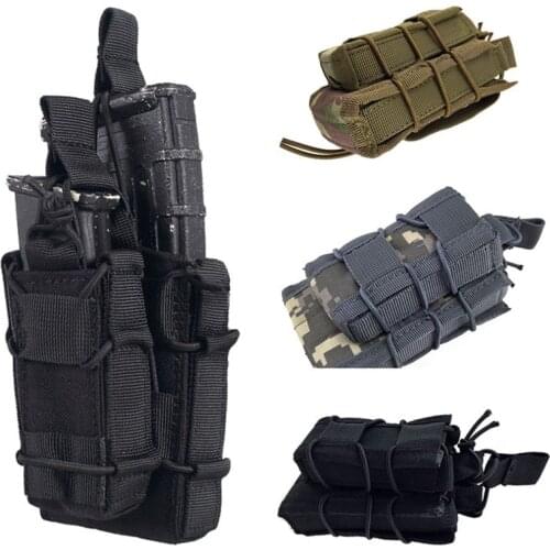 Tactical Open Top Double Magazine Pouch MOLLE Rifle Pistol Cartridge Clip Pouch Hunting Pouch For M4 M14 AK 7.62 M4 5.56 Rifle