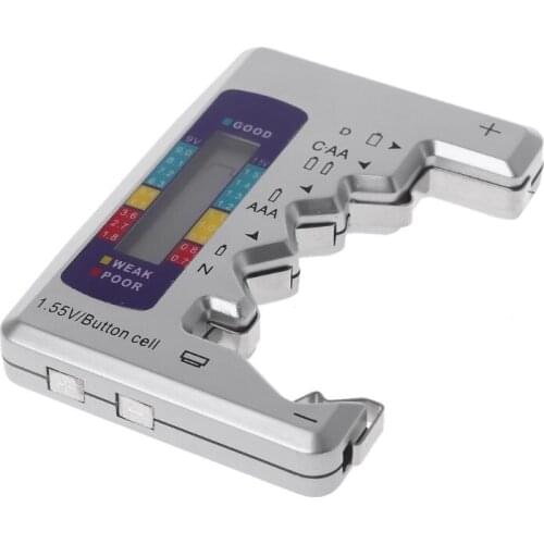 Digital Battery Tester Battery Capacity Detector For C/D/N/AA/AAA/9V 6F22 Batteries /1.55V button cell
