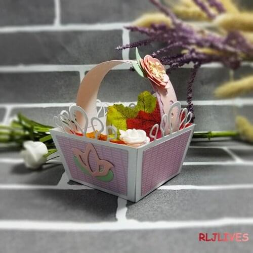 RLJLIVES Flower Basket Metal Cutting Dies Stencils for DIY Scrapbooking Stamp/photo album Decorative Embossing DIY Paper Cards