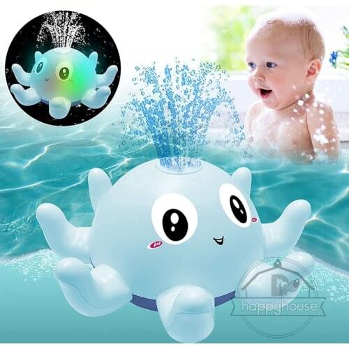 Baby Bath Toys Spray Water Shower Bathing Toys for Kids Electric Whale Bath Ball with Light Music LED Light Toys ool Bathtub Toy