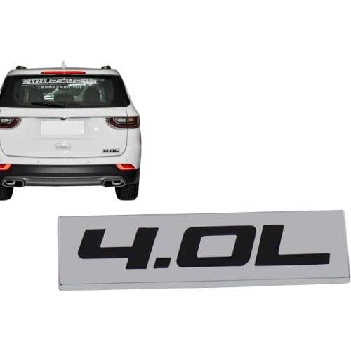 Chrome Black 4.0L 4.0 L for Engine Fender Trunk Lid Emblem Decal Badge Sticker