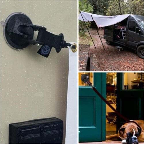 Strong Suction Cup Anchor Securing Hook Tie Down Camping Tarp Car Side Awning Pool Tarps Tents Dog Leash Securing Hook