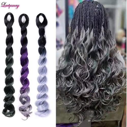 Lovepancy Synthetic Wave Sea Body Braiding Hair Extension 24Inch Long Blonde Brown Deep Wave Hair Colorful For Women Hot Sale