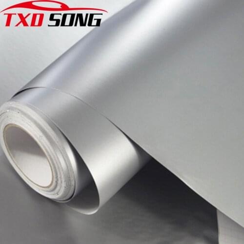 Premium Matt Silver Matte Car Auto Body Sticker Decal Self Adhesive Wrapping Vinyl Wrap Sheet Film Matt Vinyl Car wrapping film