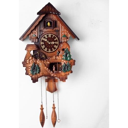 Creative European Cuckoo Clock Large Vintage Pendulum Living Room Personality Wall Clock Home Reloj Pared Office Decor DA60WC