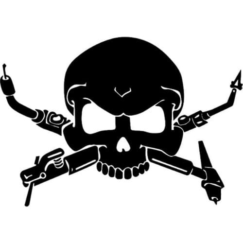 S51469# Various Sizes/Colors Car Stickers Vinyl Decal Skull Motorcycle Decorative Accessories Laptop Helmet