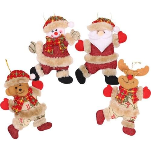 Happy New Yea DIY Christmas Ornaments Christmas Gift Santa Claus Snowman Tree Hanging Doll Hanging Decorations SAL99