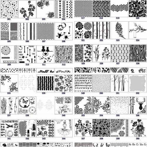 30 Styles DIY Layering Stencil Template Drawing Spray Scrapbooking Stamp Wall Paint Craft