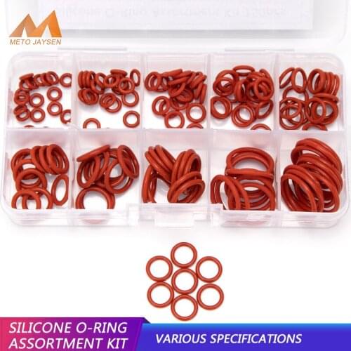 DIY PCP Silicone Rubber Sealing O Rings Gasket Replacements Socket O-rings CS 1.5mm 1.9mm OD 6mm-20mm 10 Sizes 150PCS/set HG036