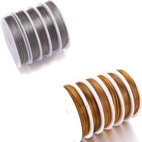1 Roll/lot 0.3-1.0mm Resistant Strong Line Stainless Steel Wire Tiger Tail Beading Wire For Jewelry Making Findings Wholesale