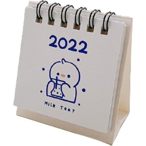 1pc Mini Desk Calendar 2022 Cute Creative Mini Desk Calendar Decoration Stationery School Supplies