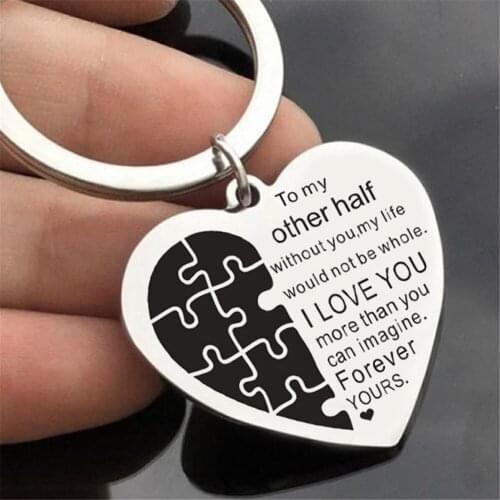 18styles Fashionable Keychain Mother Mom Sister Family Friendship Wife Husband Lover Couple Emotion Key Ring Festival Gift