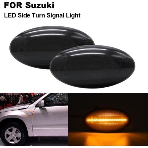 2X Smoked Car LED Side Marker Light Lamps For Suzuki Grand Vitara Splash Swift SX4 GY S-Cross Jimny APV Arena Opel Fiat Sedici