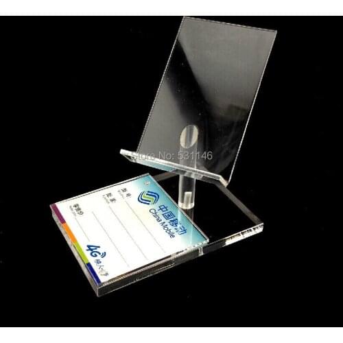 50pcs New Style high chair shape Mobile cell Phone Display rack show Holder Stand Mount Clear Acrylic