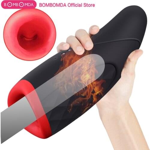 Automatic Telescopic Piston Male Masturbator Vibrator Oral Blowjob Deep Throat Masturbation Cup 10 modes Penis Delay Trainer