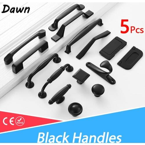 Black Handles for Furniture Cabinet Knobs and Drawer Knobs Cabinet Pulls Cupboard Handles Knobs and Kitchen Handles simple style