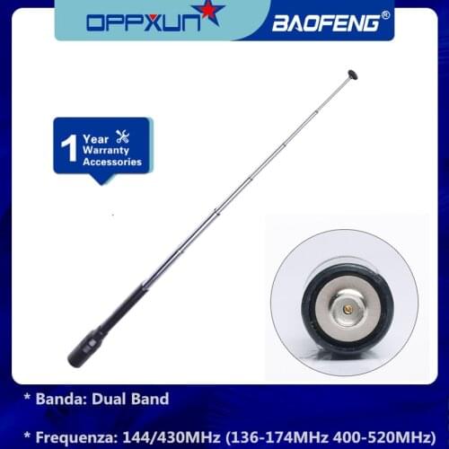 Black Durable Na-773 SMA- Female High Gain VHF/UHF Dual Band Rod Antenna For Baofeng UV5R UVB5/82 BF-888s Ham Radio Transceiver