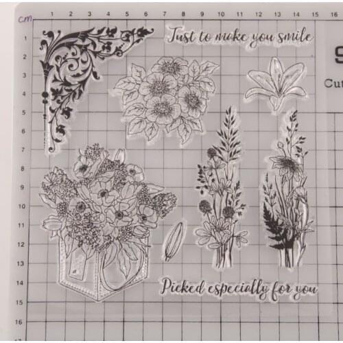 Flowers Silicone Clear Seal Stamp DIY Scrapbooking Embossing Photo Album Decorative Paper Card Craft Art Handmade Gift
