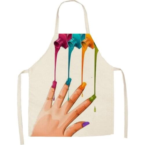 Creative nail polish pattern Apron for children apron aprons for women apron kitchen kitchen apron women apron for kitchen Apron