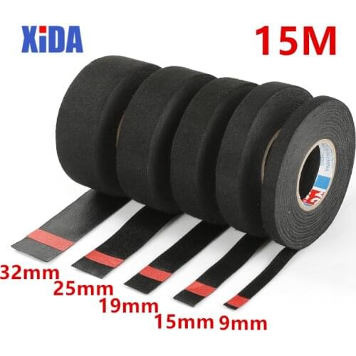 New Tesa Type Coroplast Adhesive Cloth Tape For Cable Harness Wiring Loom Width 9/15/19/25/32MM Length15M