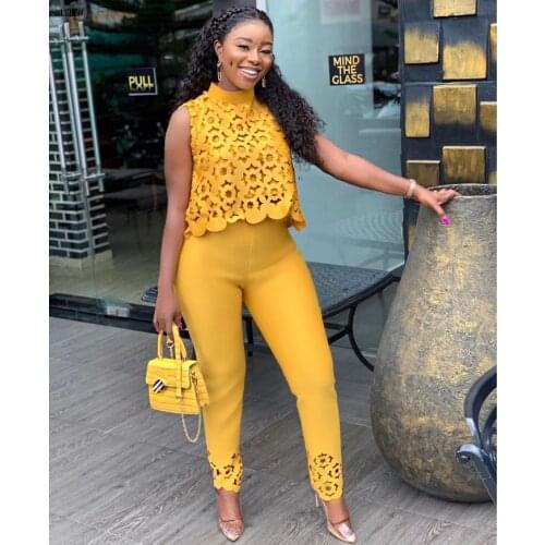 Two Piece Set African Dresses for Women Dashiki Fashions Ensemble femme 2 Pieces Suit Clothes 2019 Bazin Robe Africaine Clothing