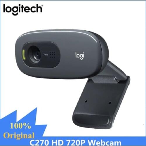 Logitech C270 IPTV HD Webcam 720P Web Camera With Built-in Microphone Computer USB2.0 Web Camera for PC Laptop Video Callin