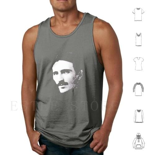 Tesla Tank Tops Vest Cotton Nikola Tesla Genius Electricity Edison Current Voltage