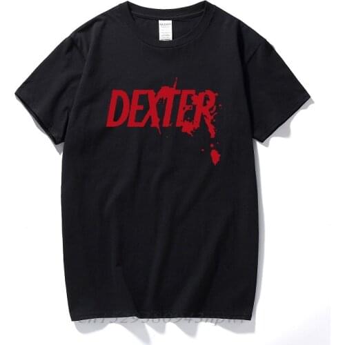 2020 New Mens Fashion Summer Cotton Printed Short Sleeve T-shirt DEXTER T shirts Top Tees Size XS-XXXL
