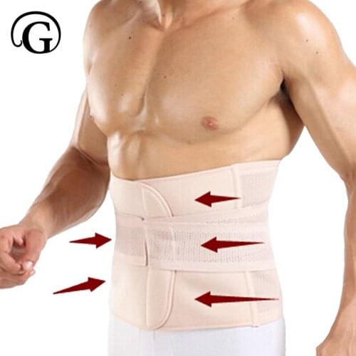 Men Sweat Girdle Slimming Abdominal Belt Waist Cinchers Back Posture Corrector Fit Body Trainer Band Bones Support Body Prayger