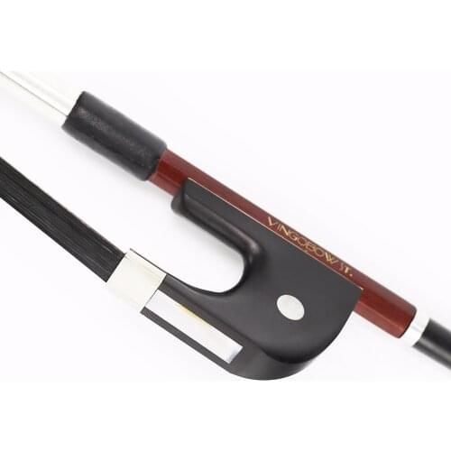 300BGB 4/4 Size German BASS BOW Brazilwood Stick Ebony Frog Natural Black Horsehair Bass Parts Accessories