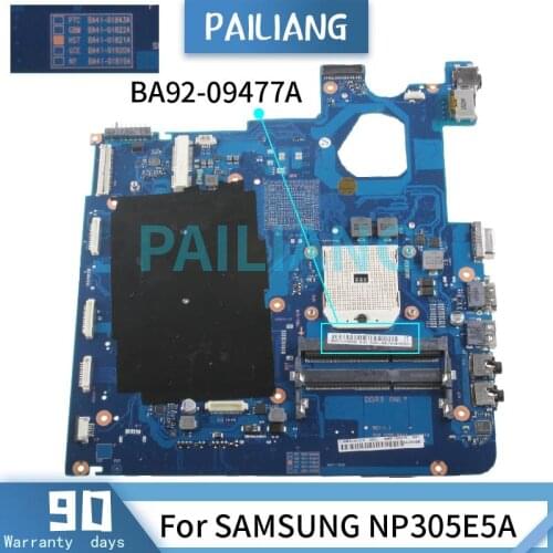 PAILIANG Laptop motherboard For SAMSUNG NP305E5A SOCKTE FS1 Mainboard BA41-01821A BA92-09477A DDR3 TESTED