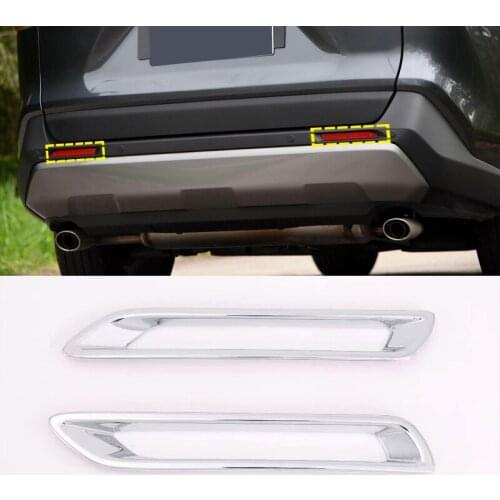 Fit for Toyota RAV4 XA50 2019 2020 Car Styling ABS Rear Fog Light Lamp Sticker Cover Trim 2pcs Auto Accessory